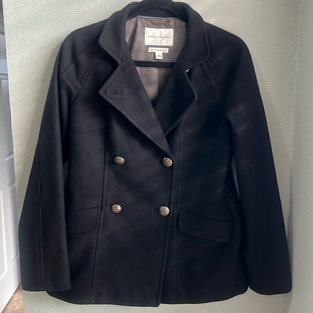 Banana Republic Wool Peacoat Coat Jacket